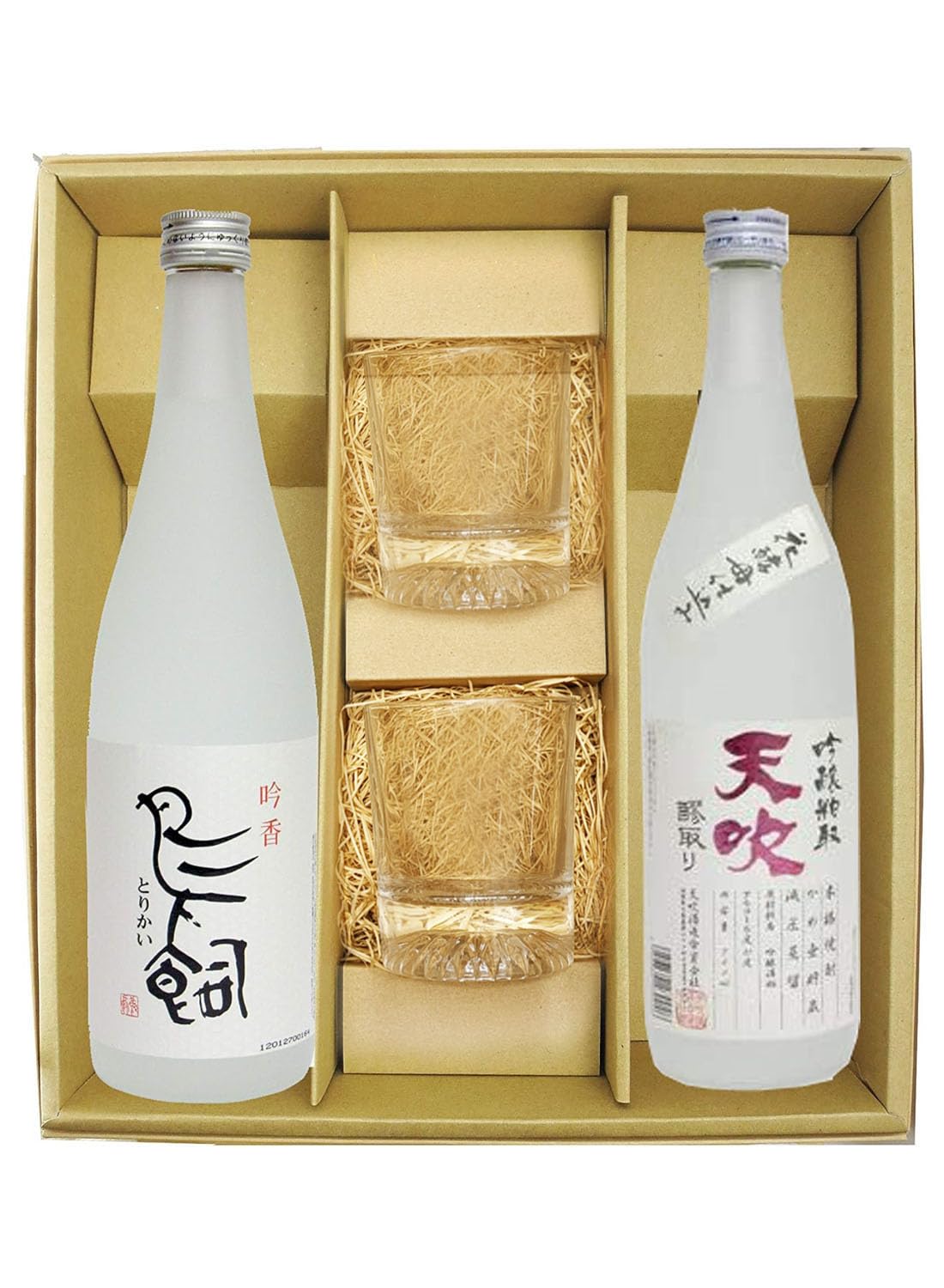 Amazon.co.jp: 〔セット商品〕米焼酎 鳥飼 (とりかい) 25° 吟香 + 天吹